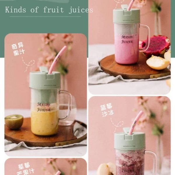 Portable Mini Juicer Blender With Straw Cup
